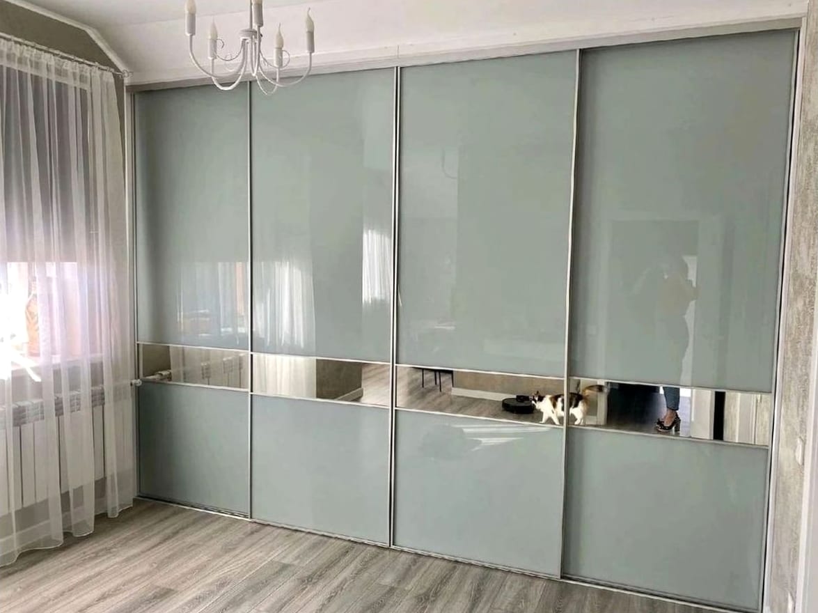 Шкаф-купе на заказ - шкафы-купе на заказ, КомодМск Москва, стекло и зеркало